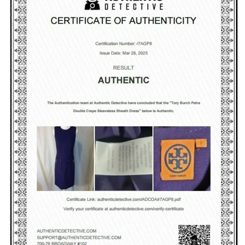 Tory Burch Petra Sheath Dress EUC and Dry Cleaned w/ COA